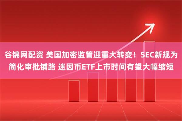 谷锦网配资 美国加密监管迎重大转变！SEC新规为简化审批铺路 迷因币ETF上市时间有望大幅缩短