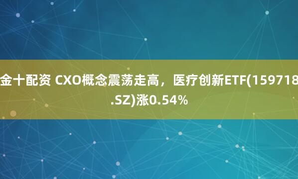 金十配资 CXO概念震荡走高，医疗创新ETF(159718.SZ)涨0.54%